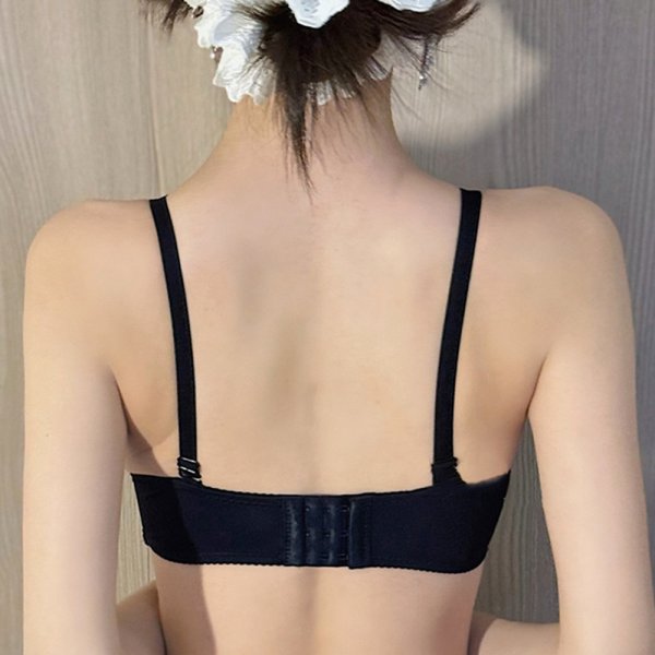 蕾絲美胸交叉無鋼圈成套內衣