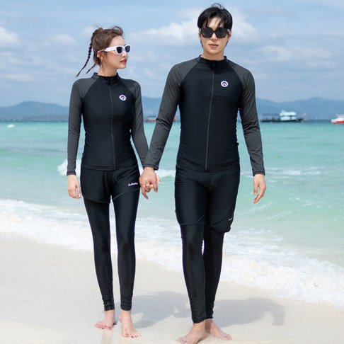 情侶泳衣(女長褲五件式L-3XL、男長褲三件式XL-4XL)