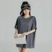 休閒風網眼落肩寬鬆三件式泳衣(XL-5XL)